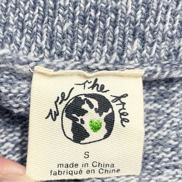 FREE PEOPLE WE THE FREE Viola Sweater Mini Skirt in Moon Combo (Blue-Gray) Sz S - Picture 6 of 8